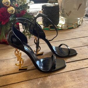 Size 37 7) Gold YSL Heel.. Only worn twice with box..